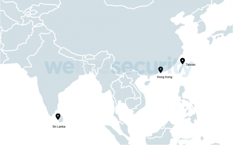 Mapa con la ubicación de las víctimas identificadas por el operativo “NightScout”. Foto: ESET.