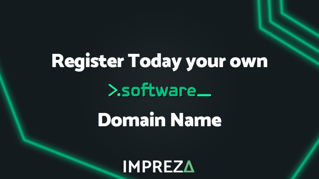 .SOFTWARE, a Domain that is made for your Business! | Impreza Host