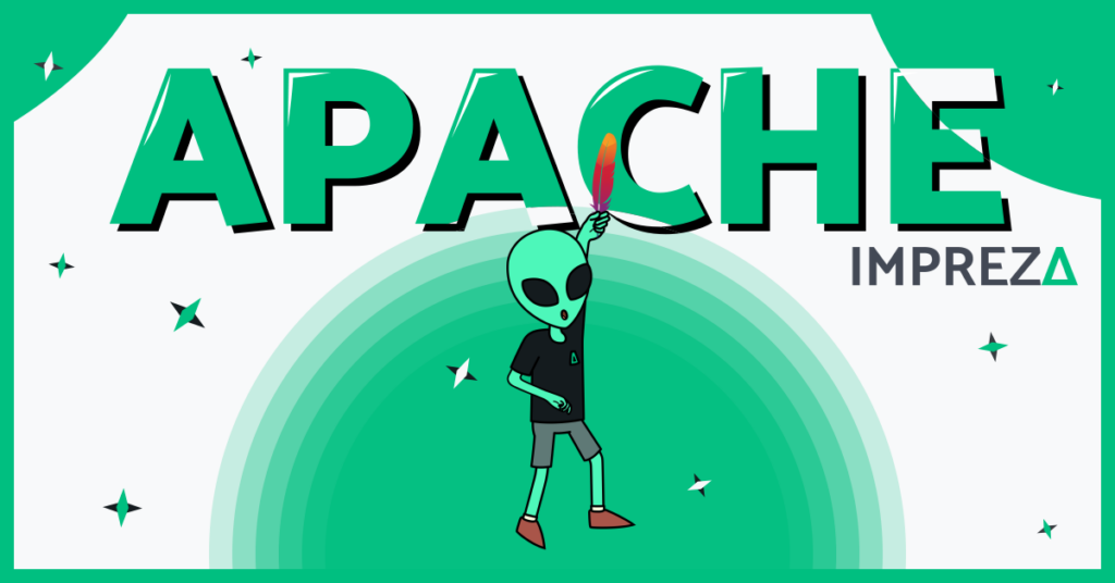 Impreza's Character, Jake, with Apache logo, made by Impreza Team, 2026