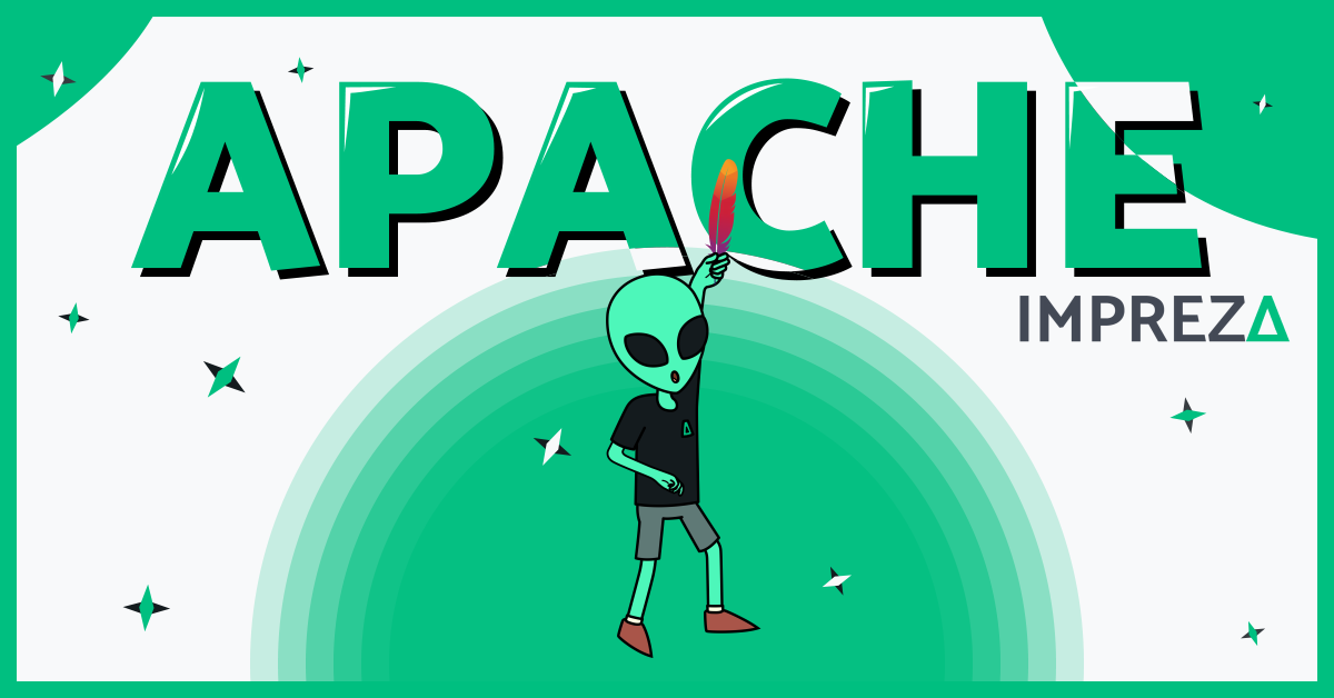 Impreza's Character, Jake, with Apache logo, made by Impreza Team, 2026