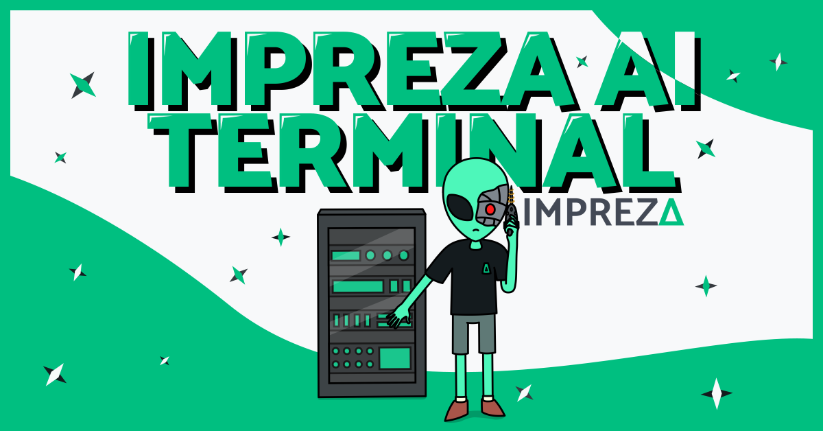 Featured Image of the Post ImprezaAI Terminal, with Impreza Host's Character, Jake, with a Server, made by Impreza Team, 2026