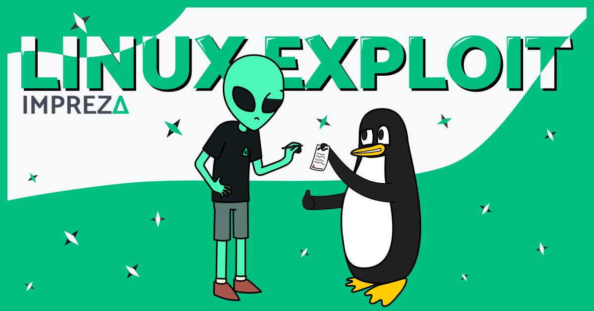 Linux Explot Label with Impreza's Character, Jake, and Tux Featured Image for Impreza News, made by Impreza Team, 2026