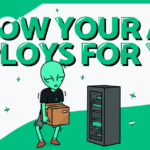 Now your AI Deploys for you title with Impreza's Character, Jake, holding a Heavy Box next to a Server. Featured Image made for "Your AI Agent Can Deploy to a Server You Own Now (and to Tor)" Post, made by Impreza Host Team, 2026