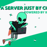 Deploy a Server just by Chatting, powered by Impreza MCP labeled title with Impreza's Character, Jake, flying with a Jetpack while typing on a laptop, made by Impreza Host Team, 2026.