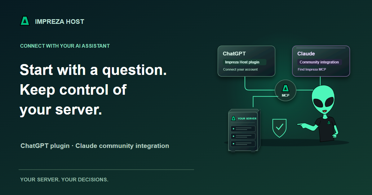 Impreza account connection from ChatGPT or the Claude community integration